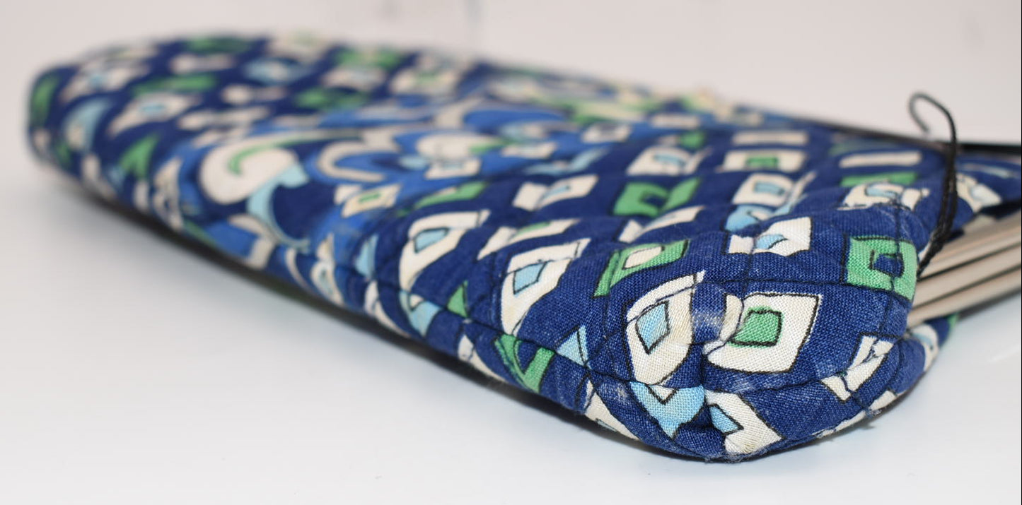 Vera Bradley Double Kisslock Wallet in "Mediterranean Blue" Pattern