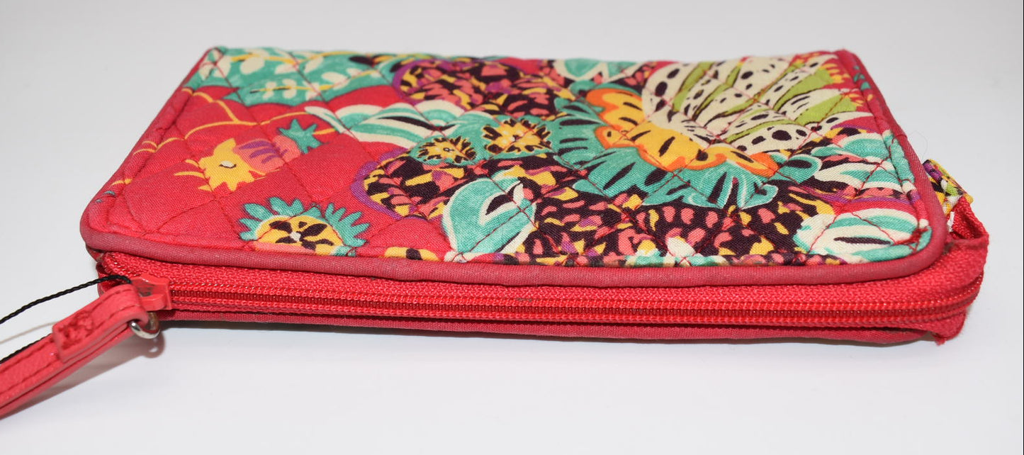 Vera Bradley RFID Front Zip Wristlet Wallet in "Rumba" Pattern