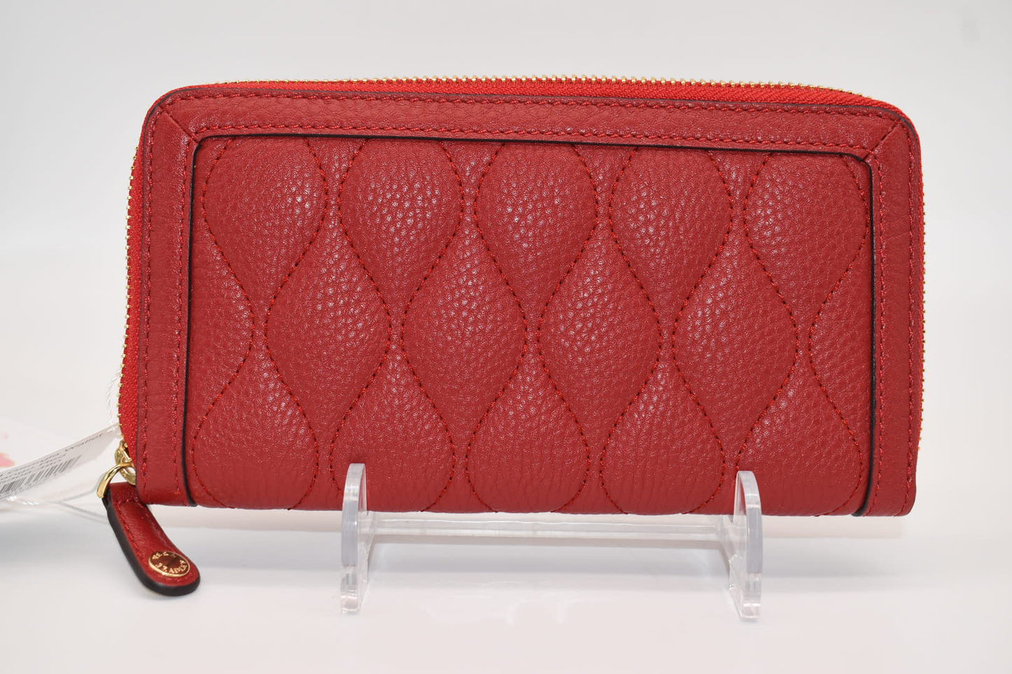 Vera Bradley Quilted Leather Georgia Wallet in Tango Red