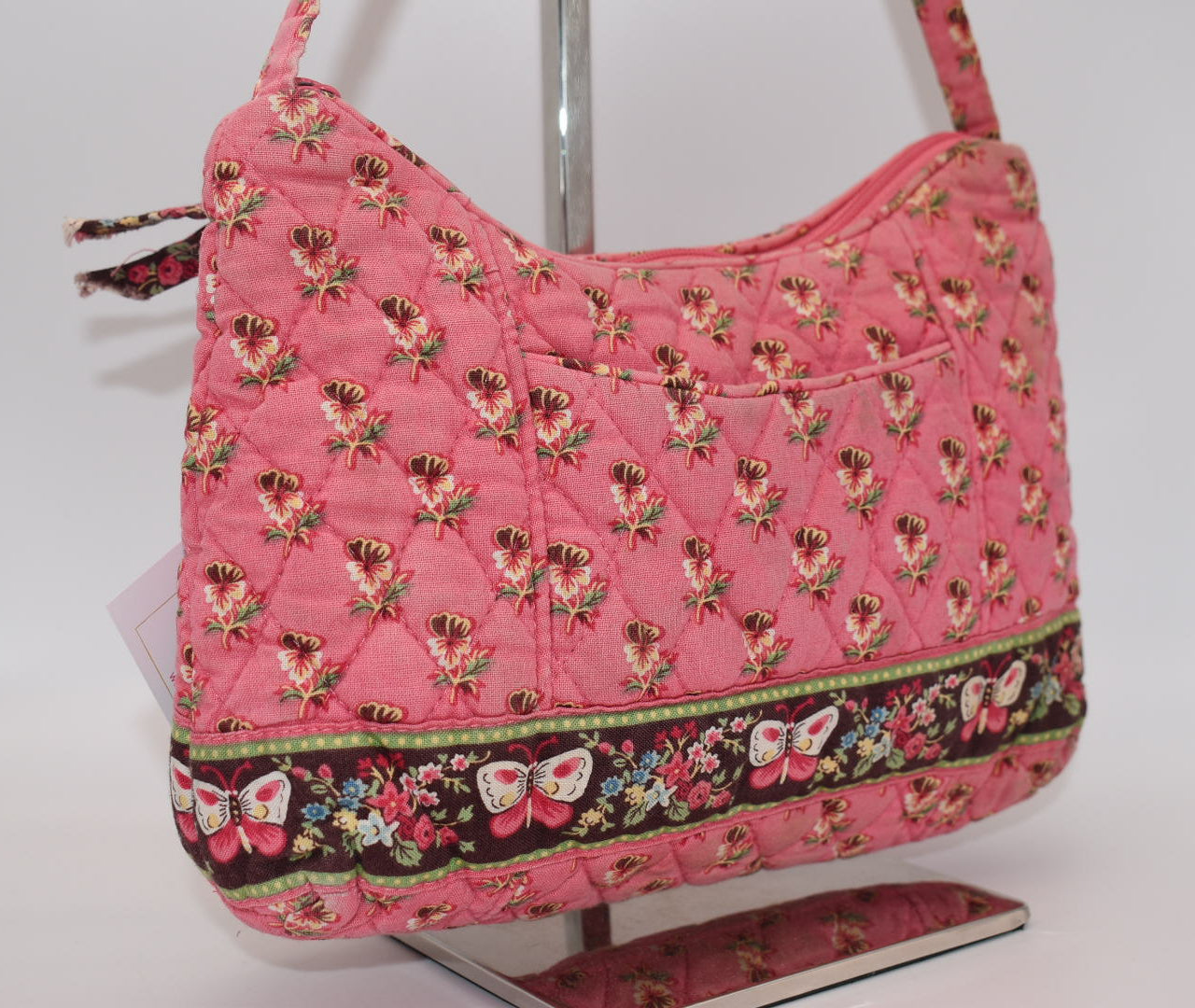 Vera Bradley Molly Shoulder Bag in "Pink Pansy" Pattern