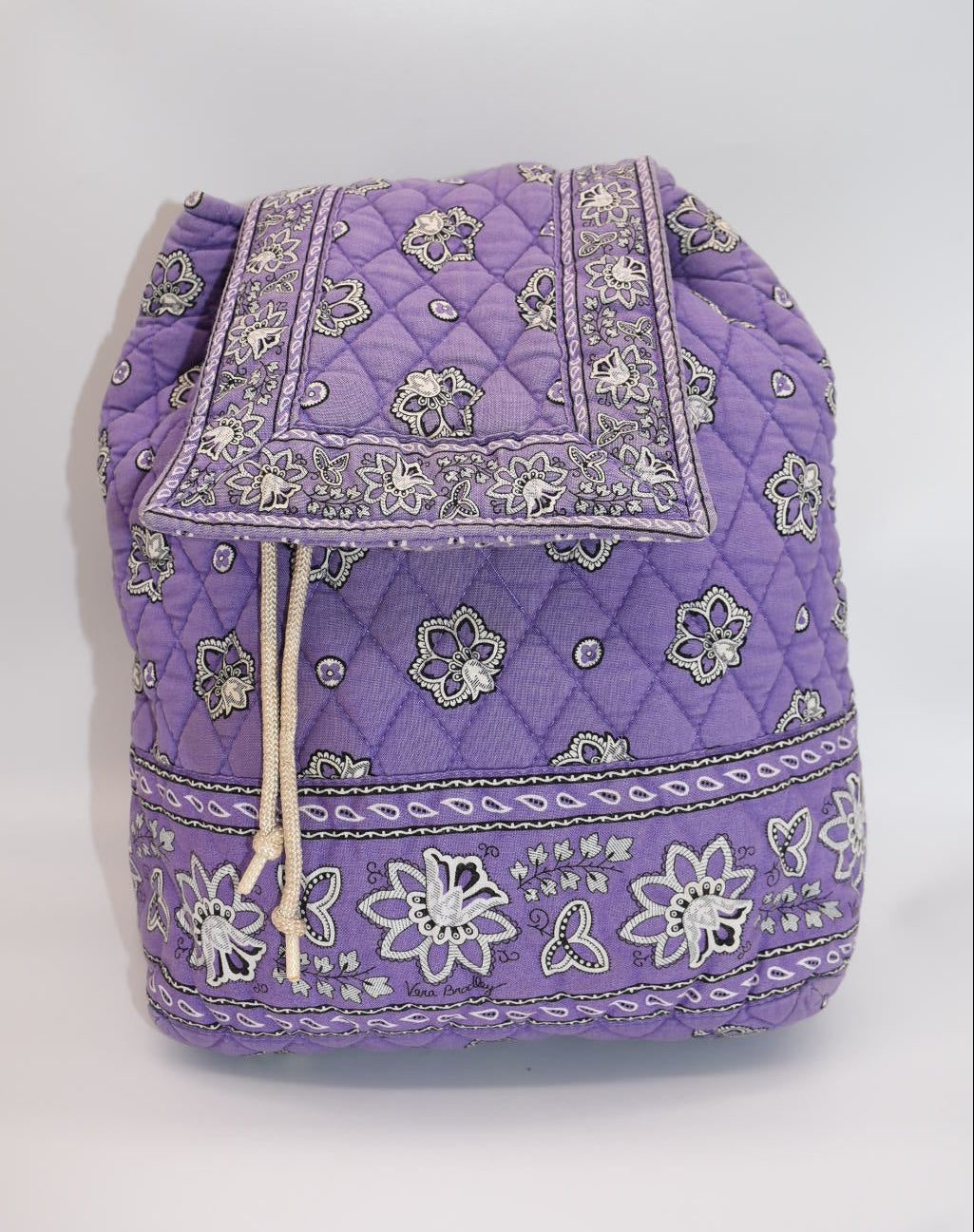 Vera Bradley Mimi Vintage Style Backpack in Purple Bandana