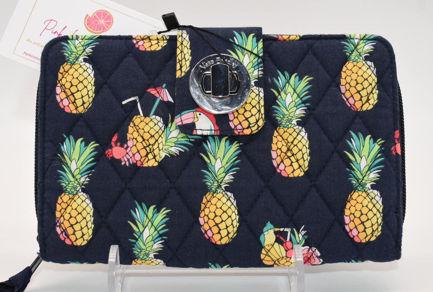Vera Bradley RFID Turnlock Wallet in "Toucan Party" Pattern