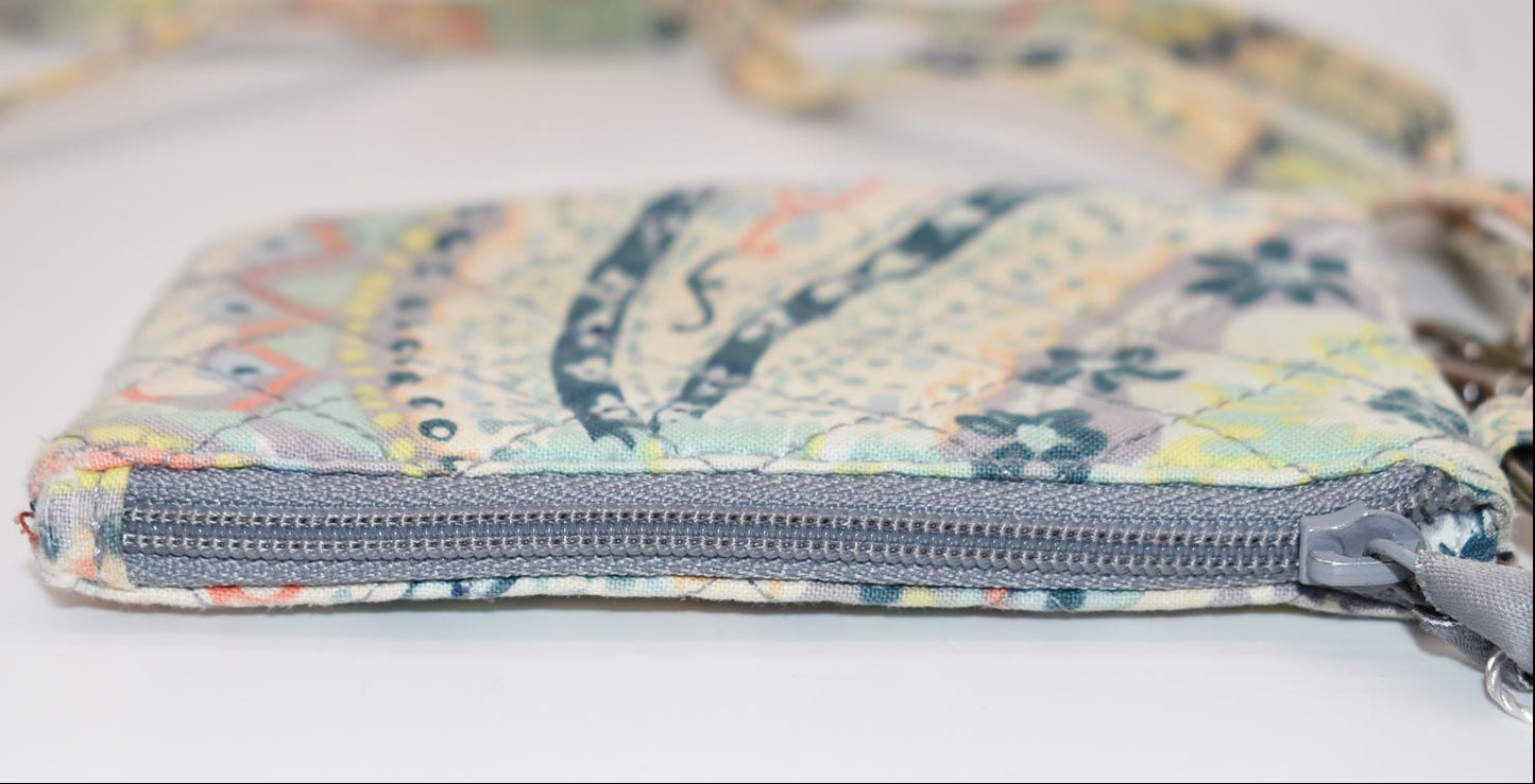 Vera Bradley Zip ID Lanyard in "Citrus Paisley" Pattern
