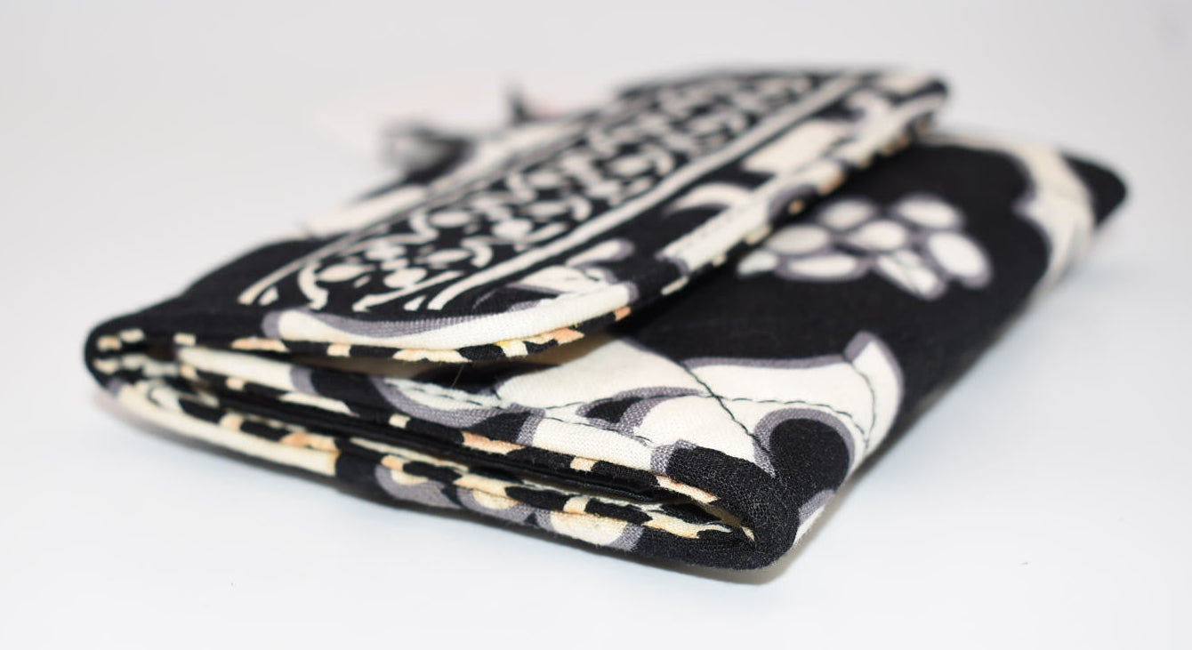 Vera Bradley Compact Trifold Wallet in "Day & Night" Pattern