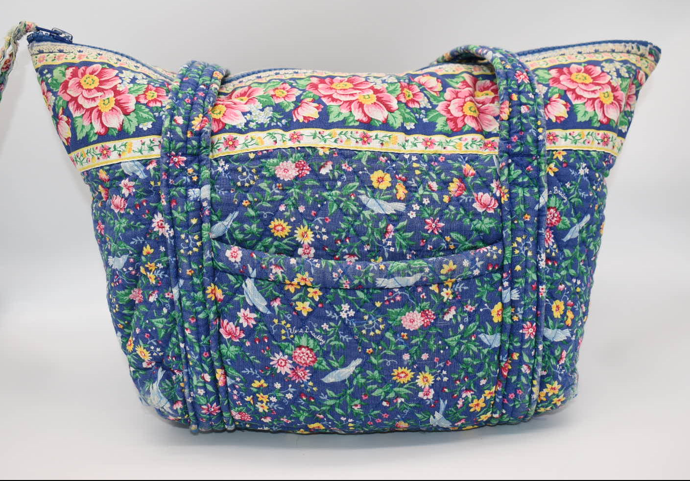 Vintage Vera Bradley Paddy Tote Bag in "Bluebird-1998" Pattern