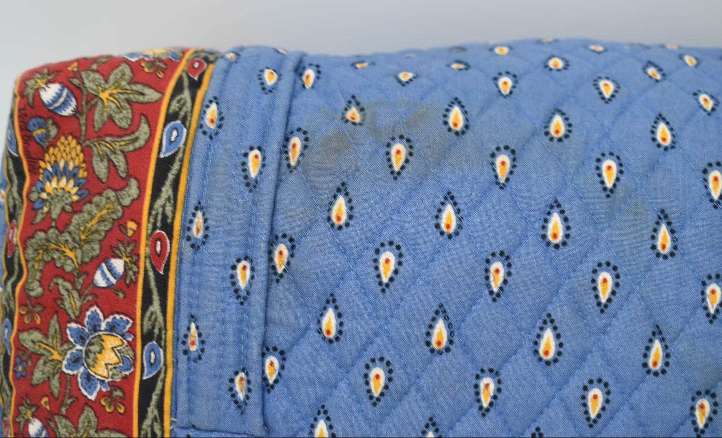 Vintage Vera Bradley Medium Duffel Bag in "French Blue" Pattern