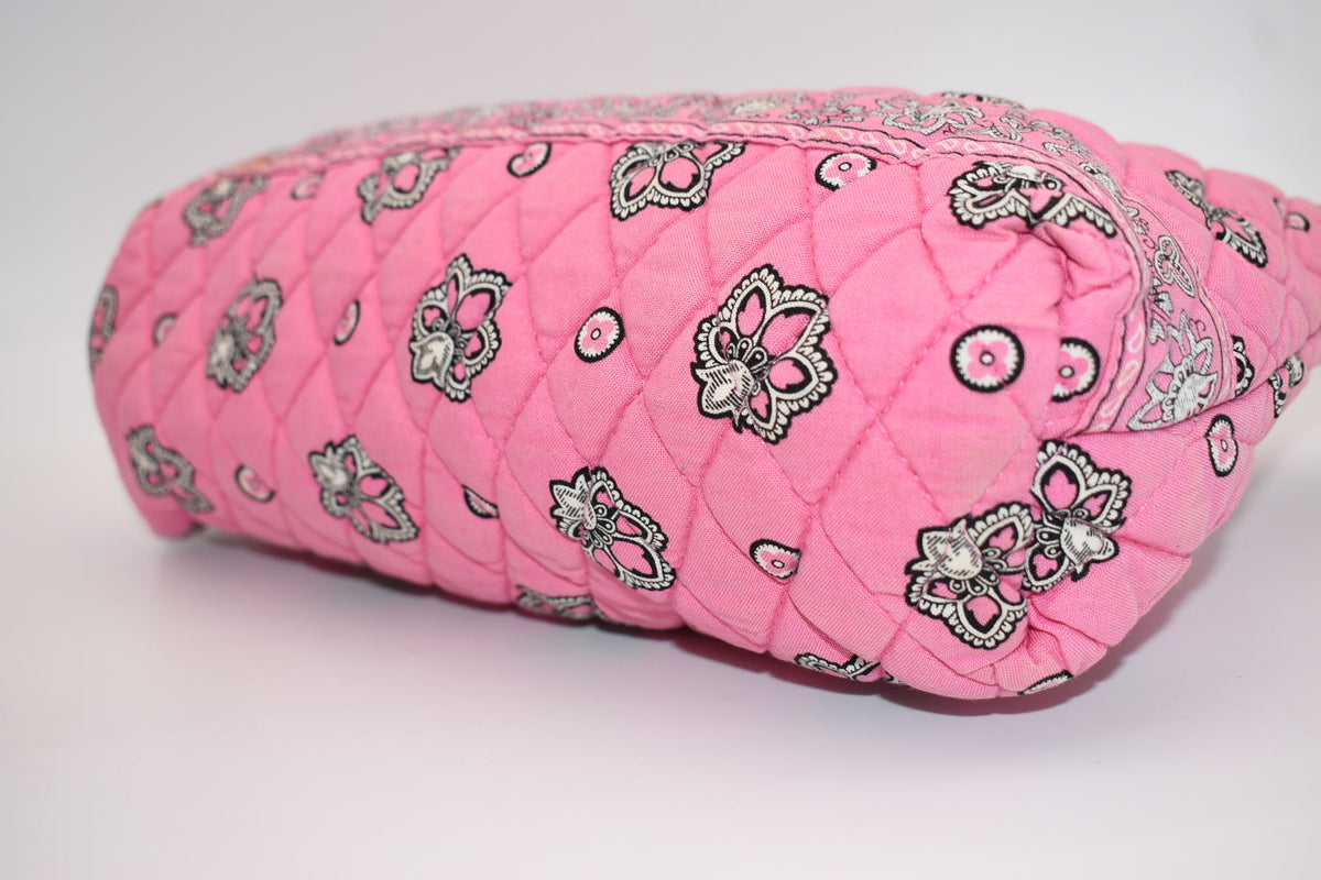 Vera Bradley XL Cosmetic Bag in "Pink Bandana" Pattern