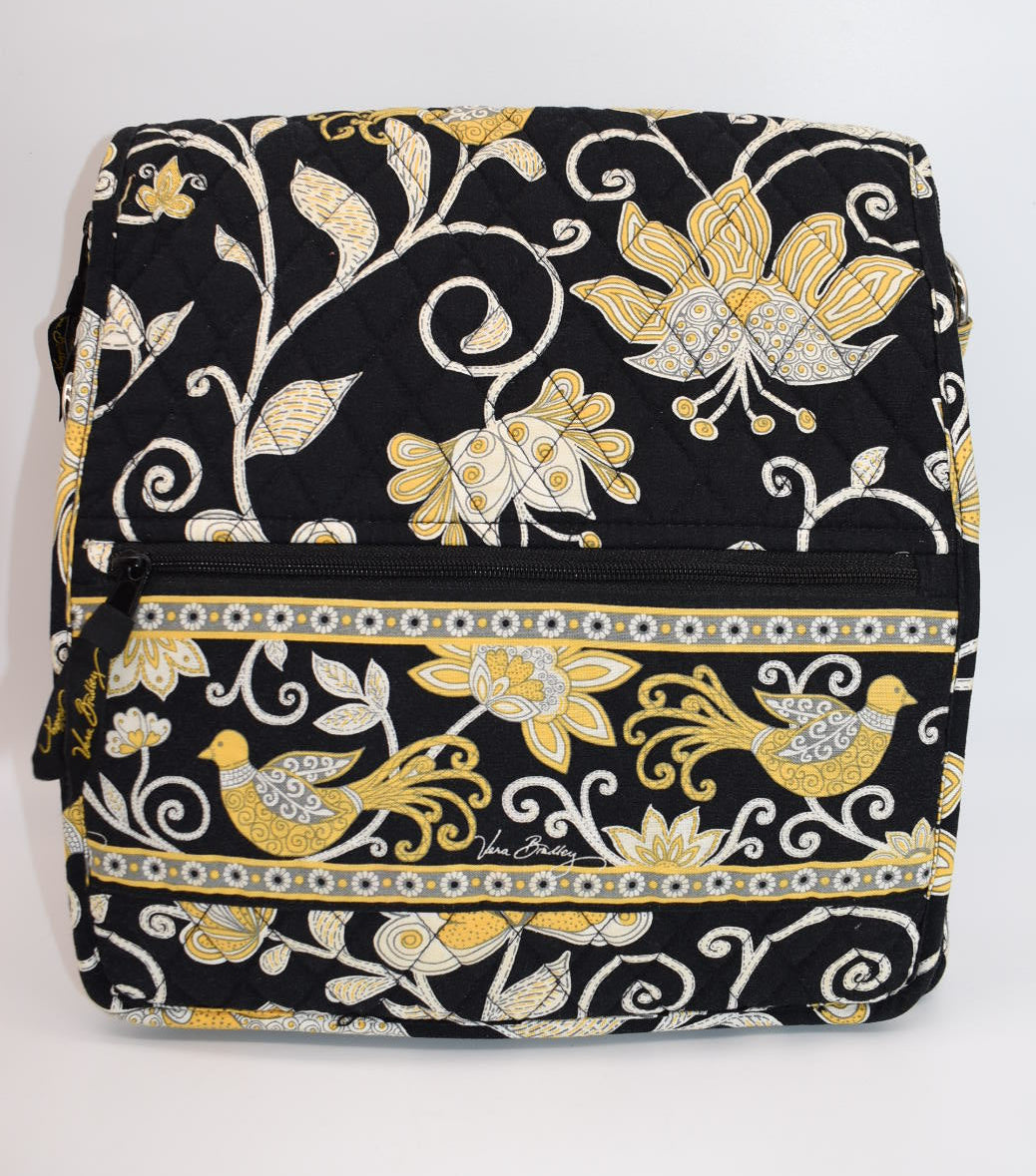 Vera Bradley Mailbag Crossbody Bag in "Yellow Bird" Pattern