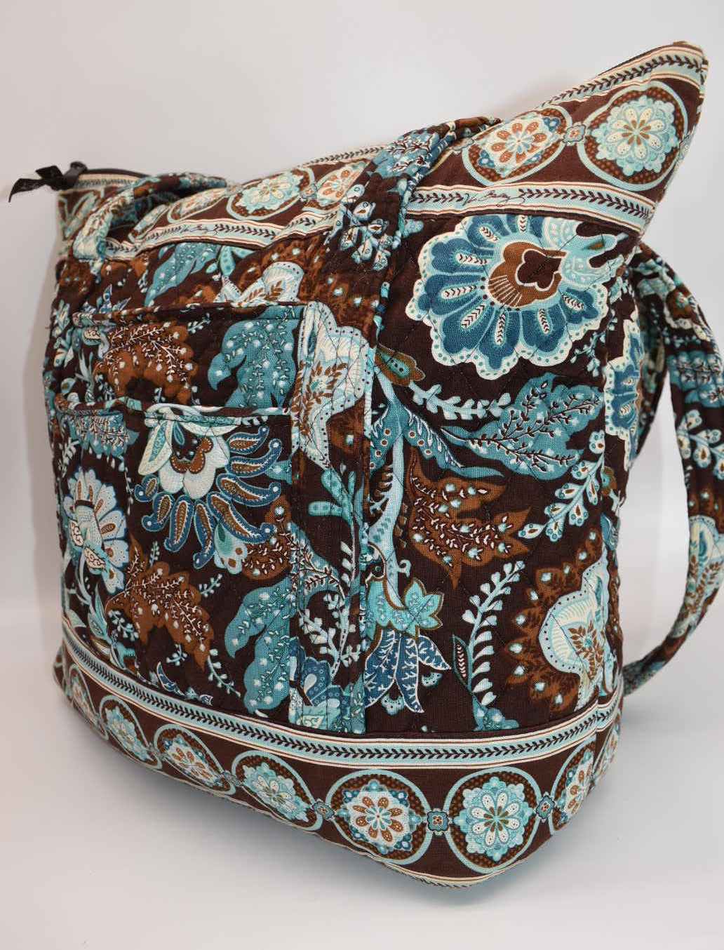 Vera Bradley Villager Tote Bag in "Java Blue" Pattern