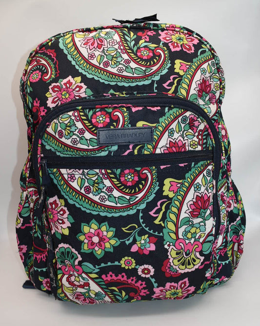 Vera Bradley Lighten Up Campus Backpack in "Petal Paisley" Pattern