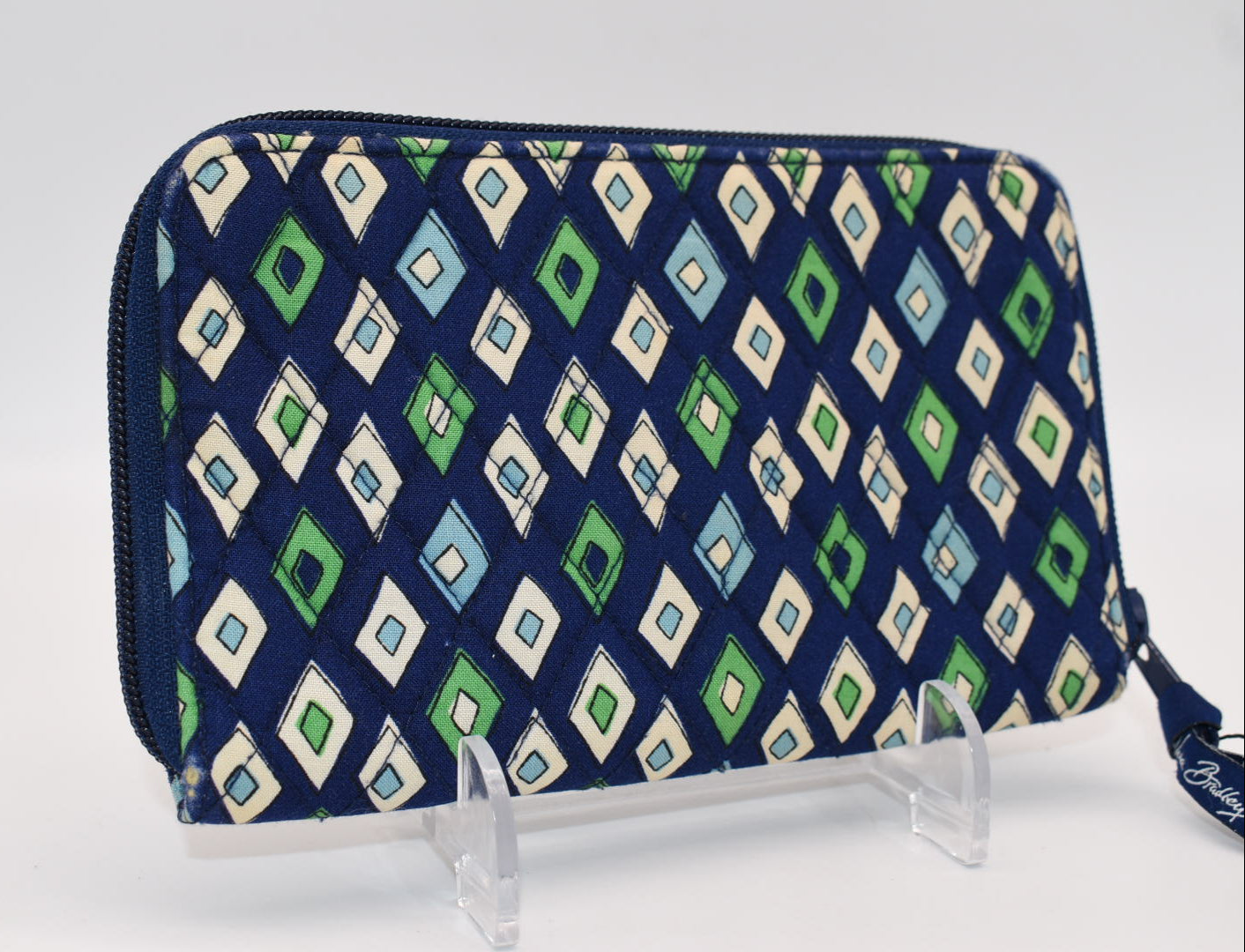 Vera Bradley Zip Around Wallet in "Mediterranean Blue" Pattern