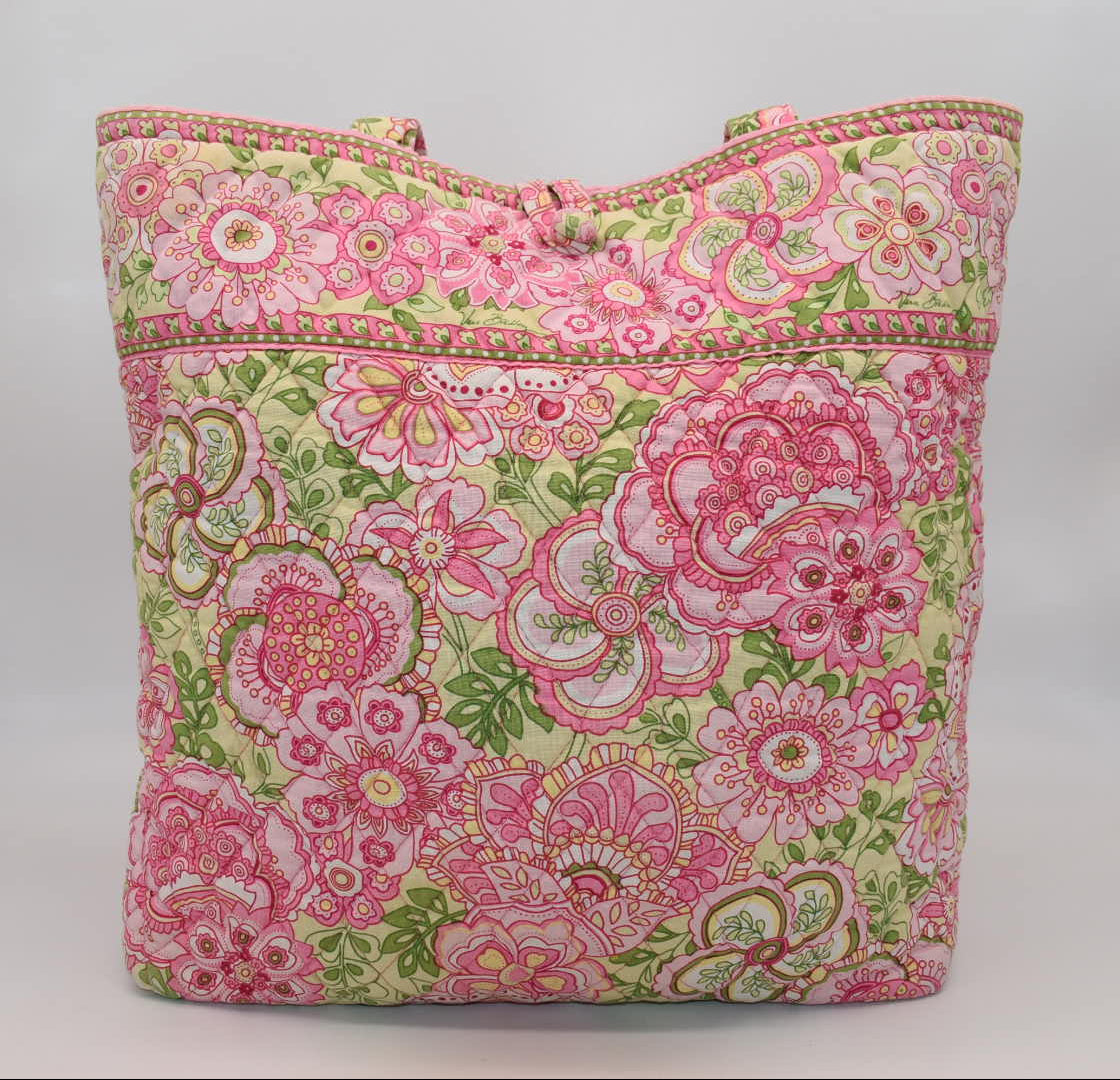 Vera Bradley Quilted Cotton Everyday Tote Bag in "Petal Pink" Pattern