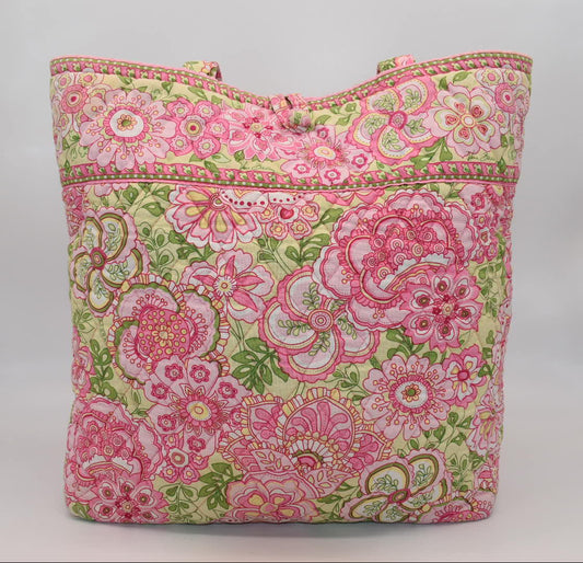 Vera Bradley Quilted Cotton Everyday Tote Bag in "Petal Pink" Pattern