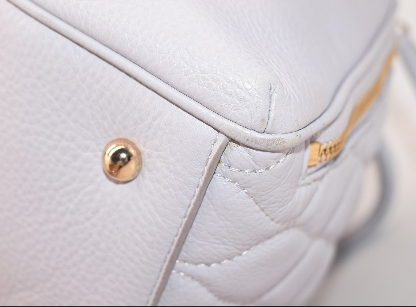 Vera Bradley Quilted Leather Marlo Satchel Bag in Ice Blue