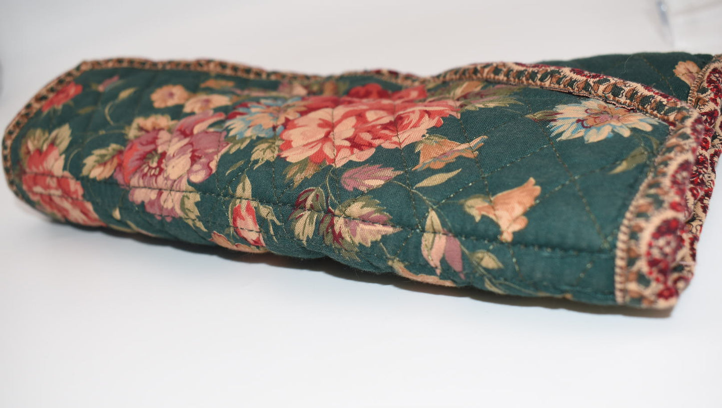 Vintage Vera Bradley Jewelry & Travel Case in "Greenbriar- 1987" Pattern