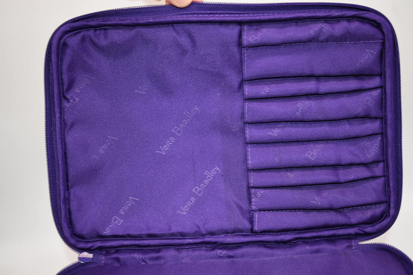 Vera Bradley Large Blush & Brush Cosmetic Travel Bag in "Heather" Pattern