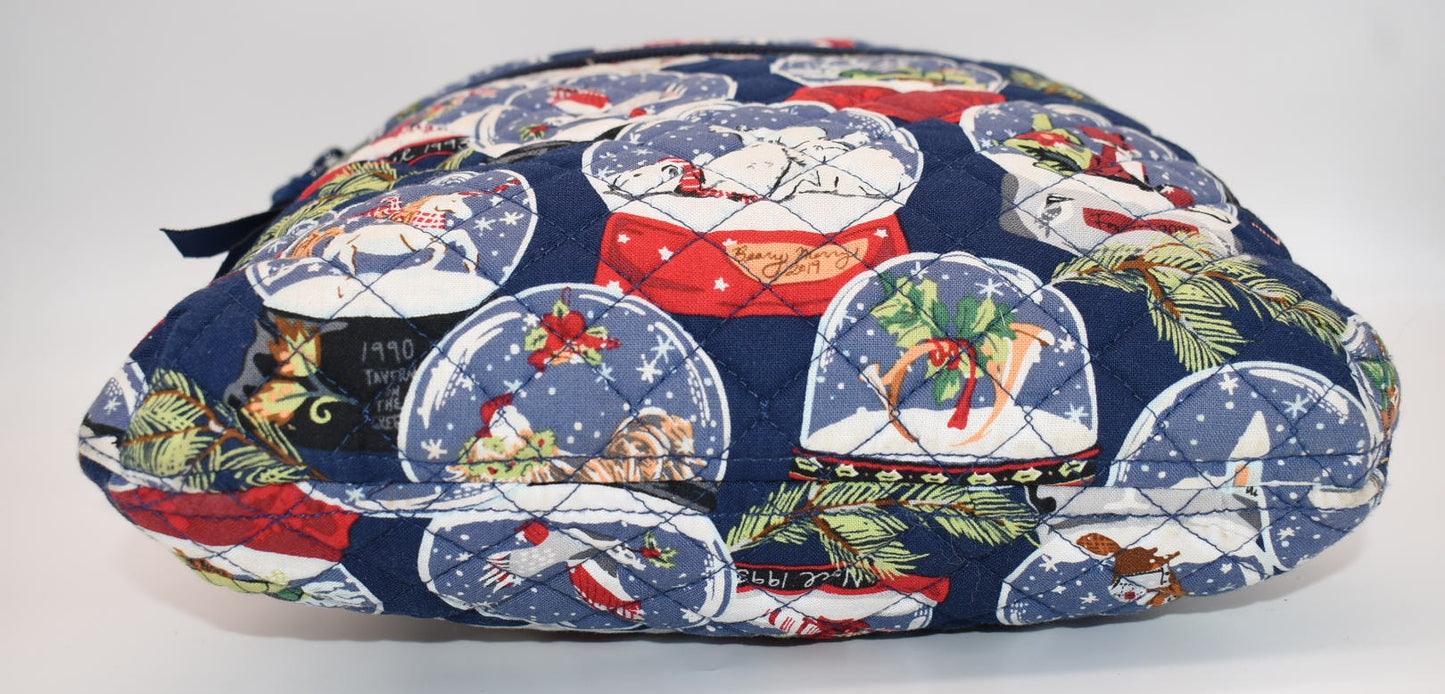 Vera Bradley in Triple Zip Hipster Crossbody Bag "Snow Globes" Pattern