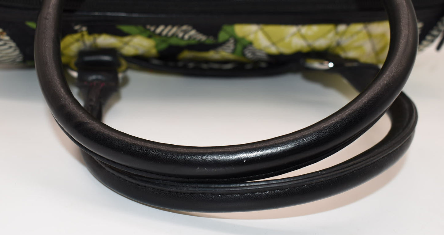 Vera Bradley Quilted Emma Satchel Bag in "La Neon Rose" Pattern