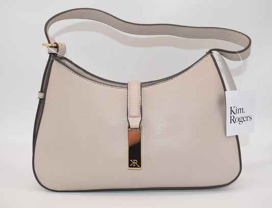 Kim Rogers Resin Pebbled Shoulder Bag in Sand