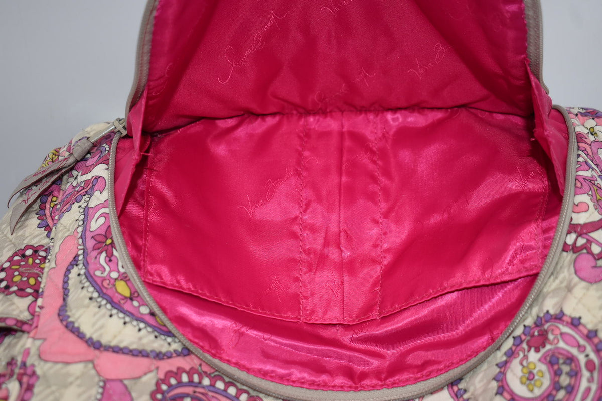 Vera Bradley Double Zip Backpack in "Paisley Meets Plaid" Pattern