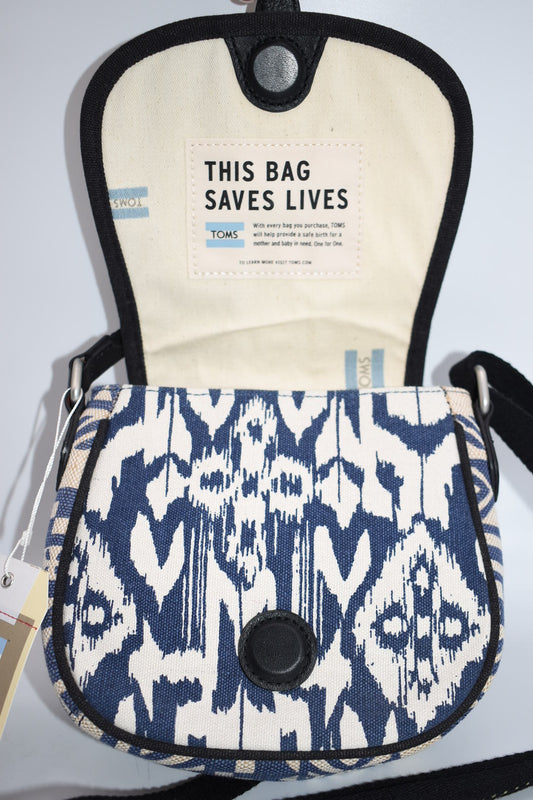 TOMS Indigo Traveler Crossbody Bag in Ikat Pattern
