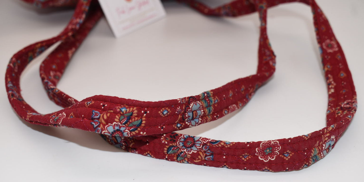 Vera Bradley Hoosier Shoulder Bag in "Provincial Red - 1986" Pattern