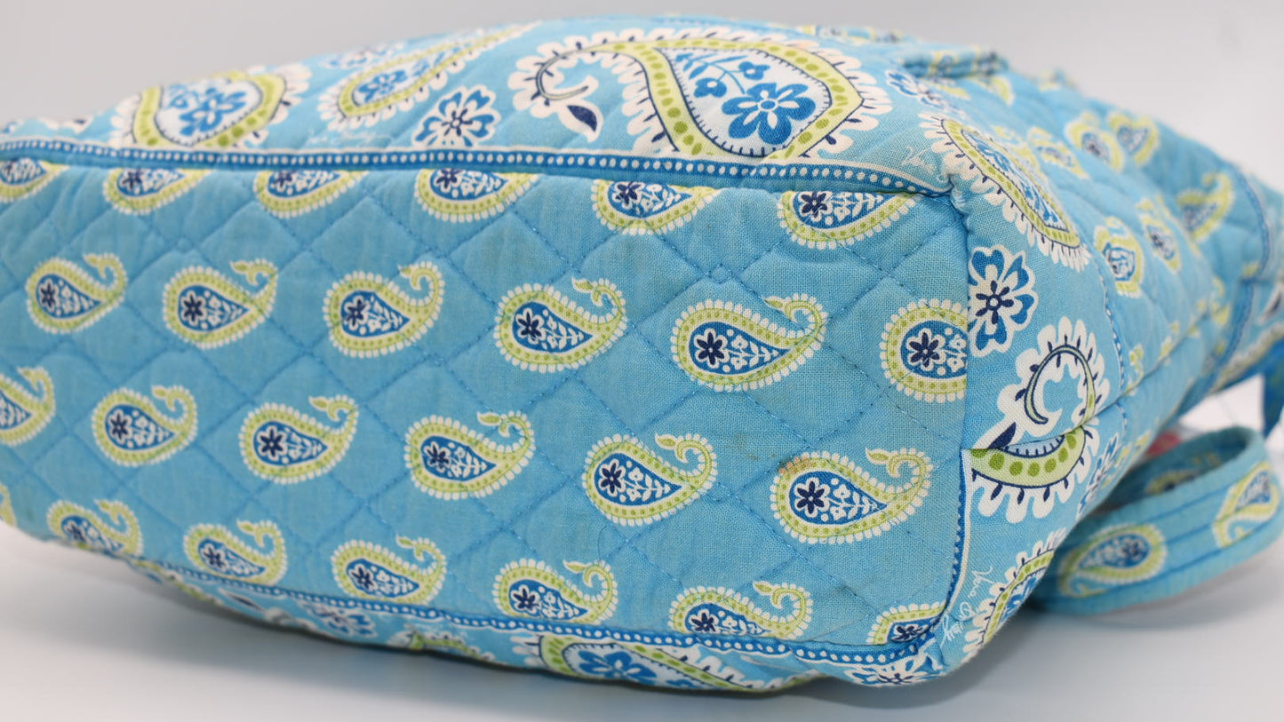 Vera Bradley Villager Tote Bag in "Bermuda Blue" Pattern