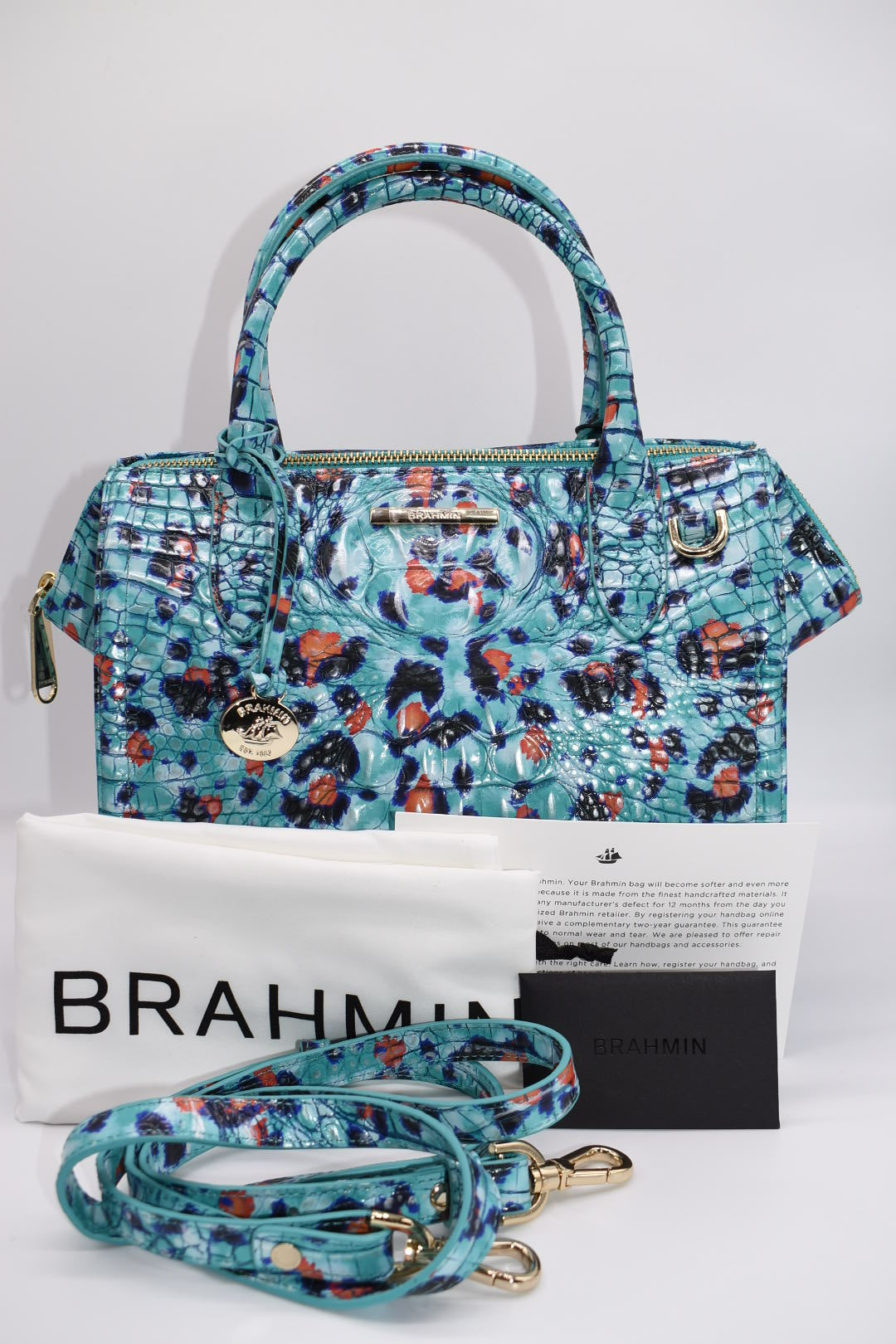 Brahmin Small Caroline Satchel Bag in Frisky Melbourne