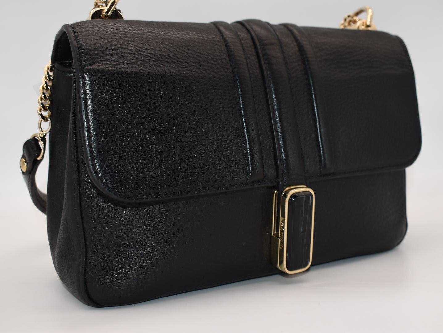 Brahmin Rosalie Crossbody Bag in Black Gryphon Leather