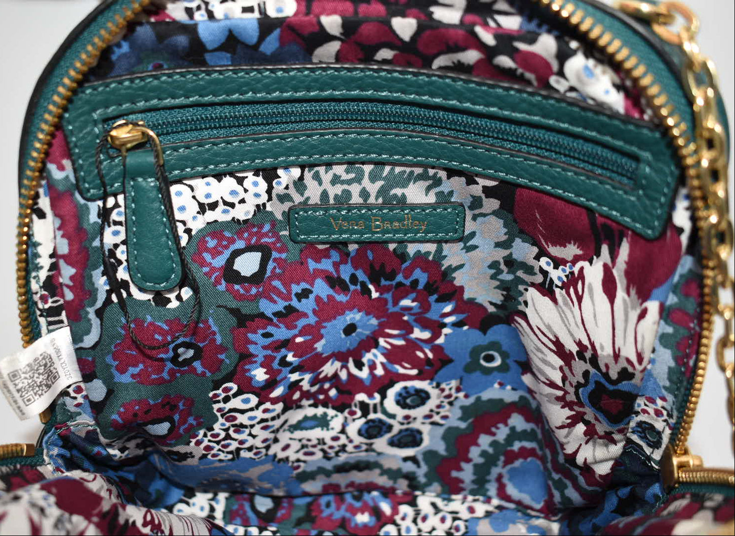 Vera Bradley Elena Leather Crossbody Bag in "Forest  Green"
