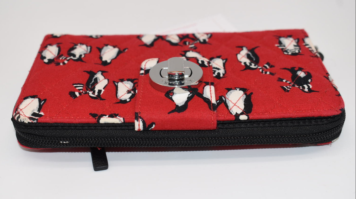 Vera Bradley Turnlock Wallet in "Playful Penguins" Pattern