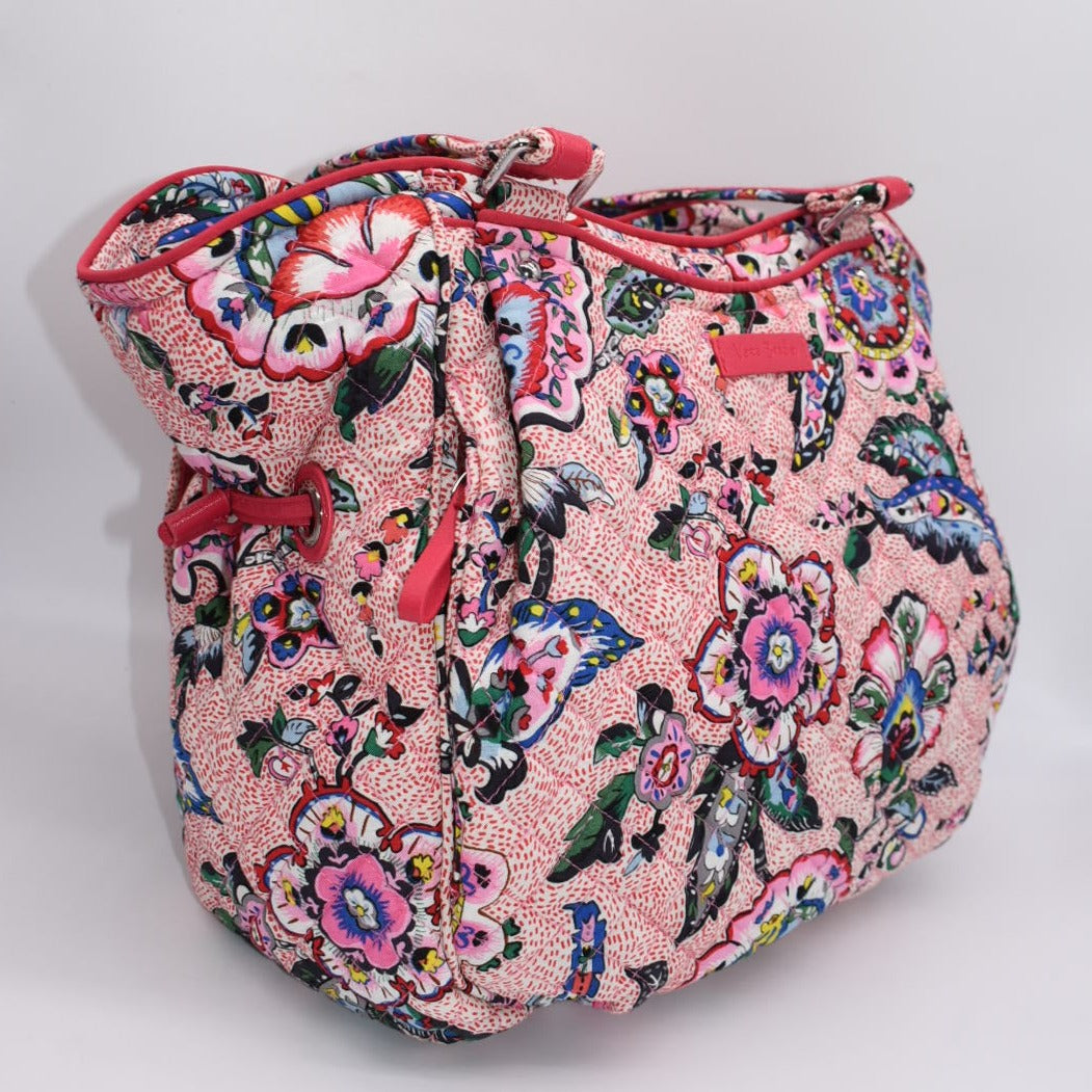 Vera Bradley Glenna Satchel Bag in "Stitched Flowers" Pattern
