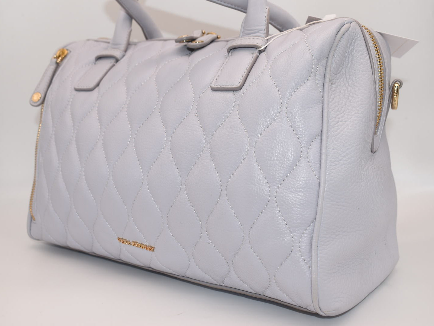 Vera Bradley Quilted Leather Marlo Satchel Bag in Ice Blue