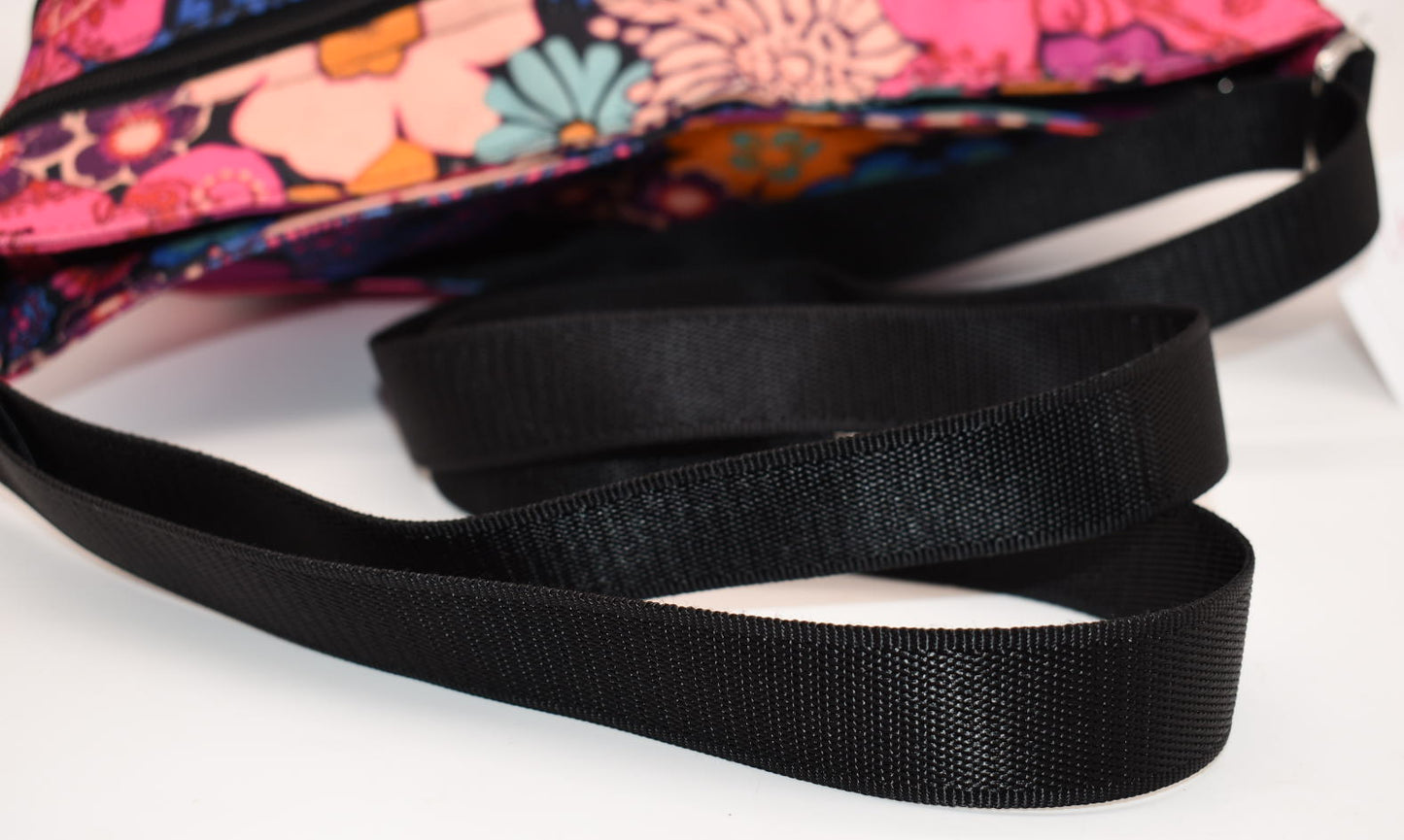 Vera Bradley Lighten Up Triple Zip Crossbody Bag in "Fiesta" Pattern