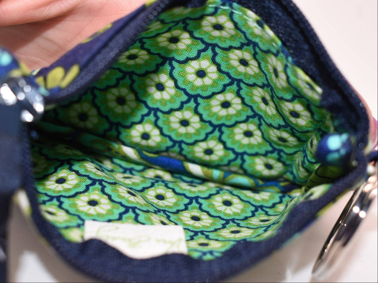 Vera Bradley Zip ID Case in "Rhythm & Blues" Pattern