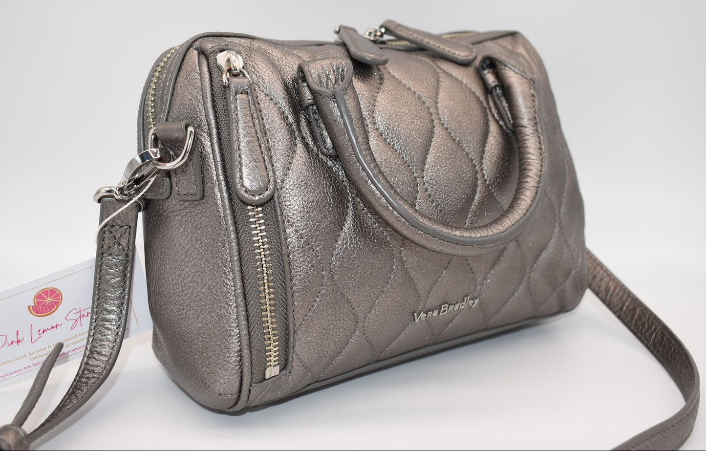 Vera Bradley Mini Marlo Leather Crossbody Satchel Bag in Caspian Sea