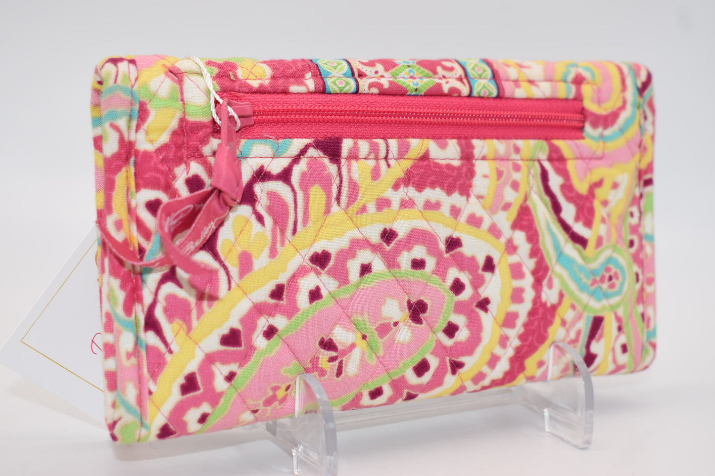 Vera Bradley Quilted Cotton Trifold Wallet in "Capri Melon" Pattern