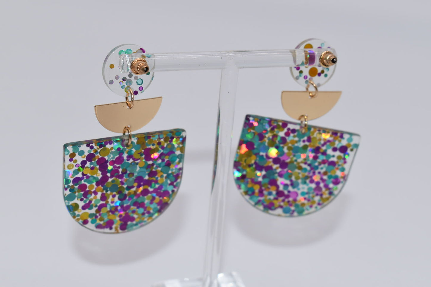 Statement Earrings: Mod Glitter Drop Earrings