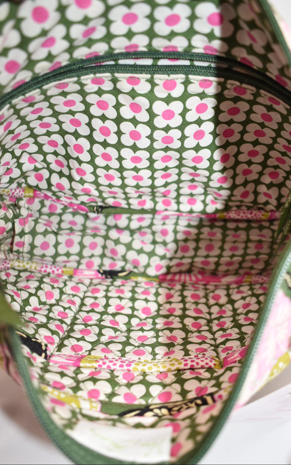 Vera Bradley On-the-Go Crossbody Bag in "Olivia Pink" Pattern