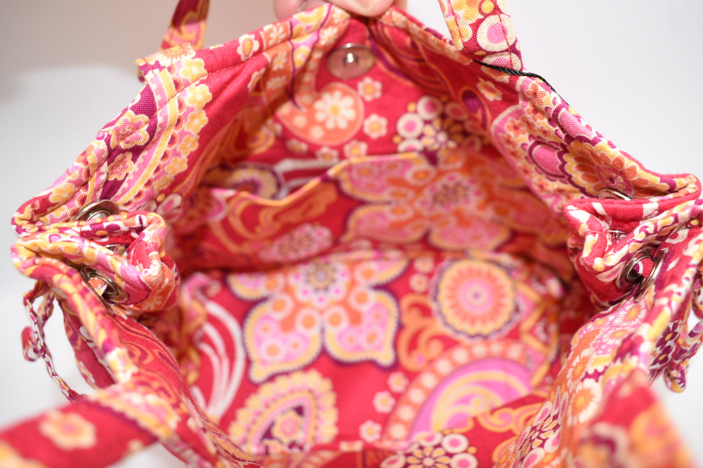 Vera Bradley Sherry Tote Bag in "Raspberry Fizz" Pattern