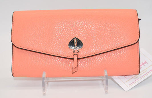 Kate Spade Marti Large Slim Flap Wallet in Melon Ball