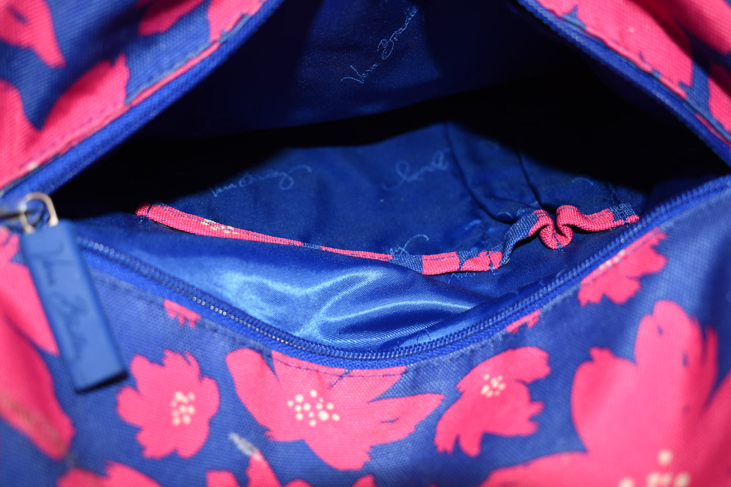 Vera Bradley XL Lighten Up Campus Backpack in "Art Poppies" Pattern