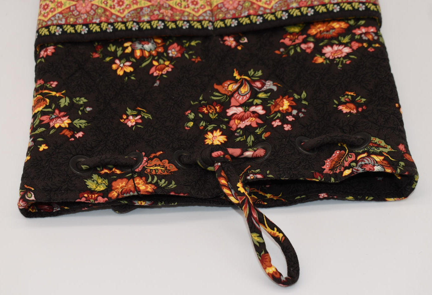 Vera Bradley Drawstring Back Sack Bag in "Chocolate" Pattern