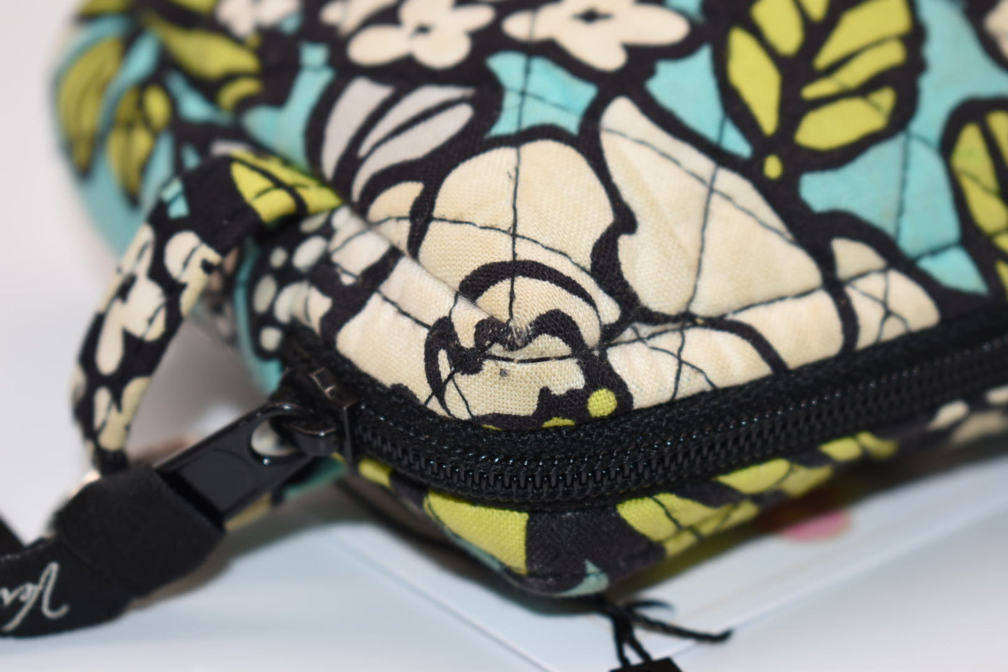 Vera Bradley Medium Cosmetic Bag in "Slate Blooms" Pattern