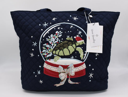 Vera Bradley Small Vera Tote Bag in "Santa Turtle"