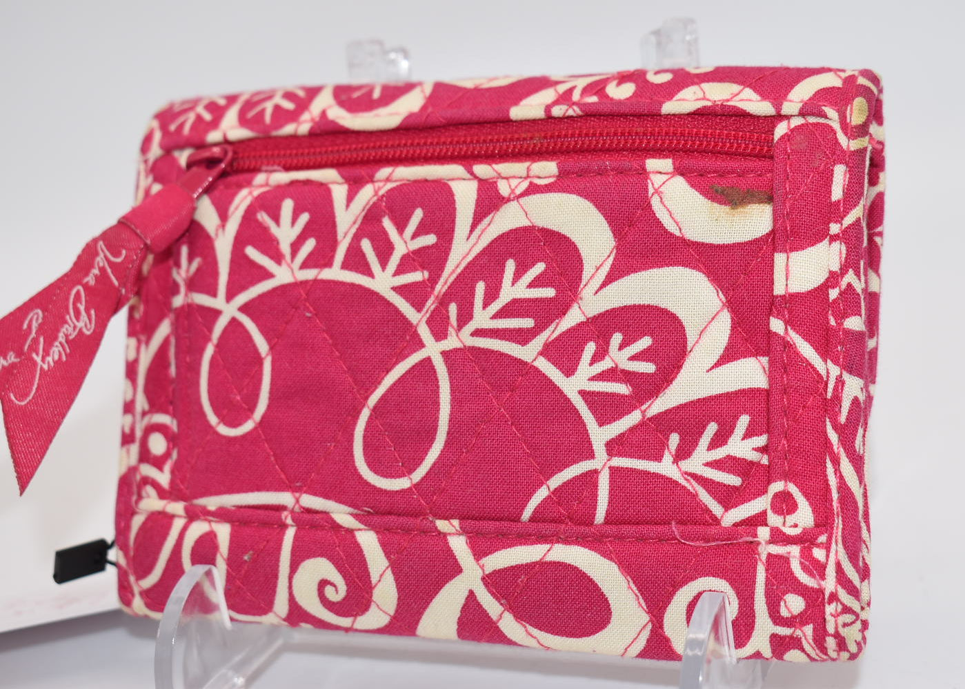 Vera Bradley Trifold Euro Wallet in "Twirly Birds Pink" Pattern