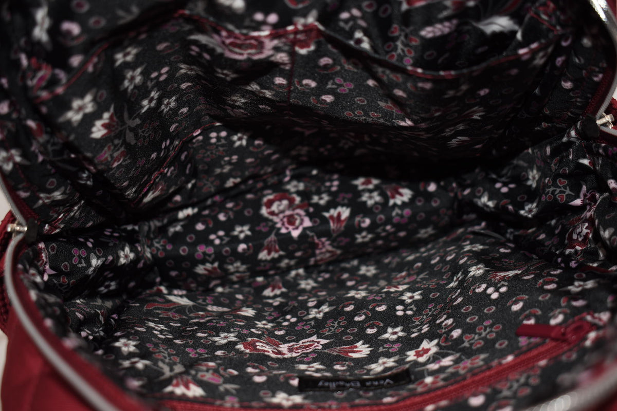 Vera Bradley Iconic Small Backpack in Performance Twill - Berry Red