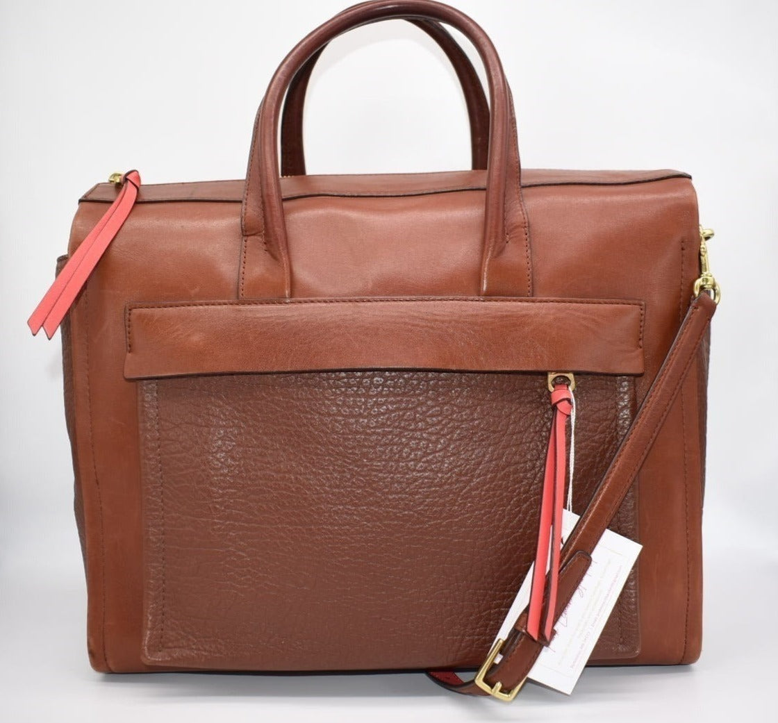 Coach Bleecker Riley Carryall Tote Bag in Chestnut Brown