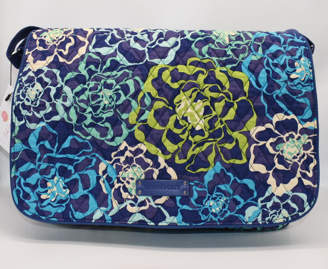 Vera Bradley Laptop Messenger Bag in "Katalina Blues" Pattern