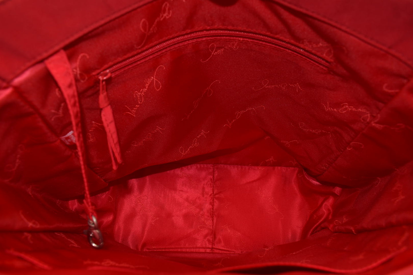 Vera Bradley Microfiber Turnlock Tote Bag in Fire Red